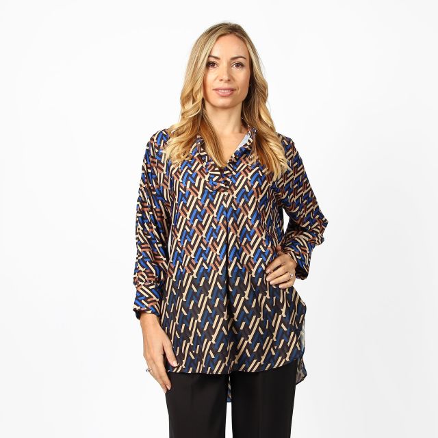 PAQUITA – CAMICIA FANTASIA MANICA LUNGA COREANA