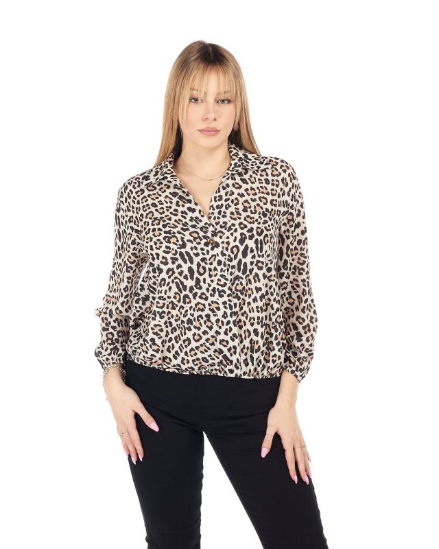 PAQUITA - CAMICIA MANICA 3/4 FANTASIA MACULATO