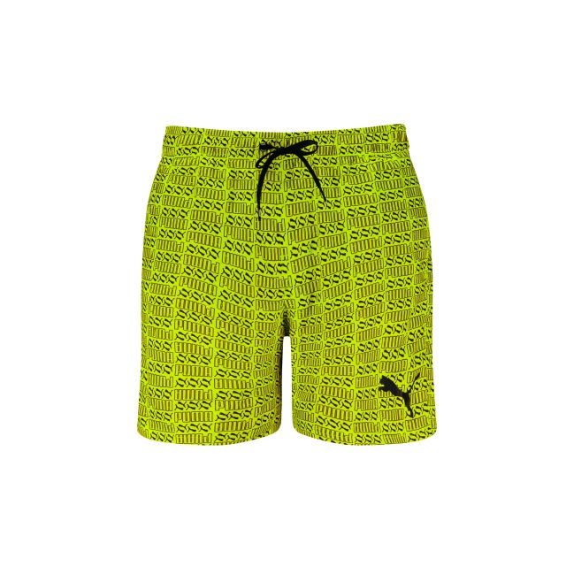PUMA - BOXER MARE LOGO PRINT MID ELECTRIC LIME DA UOMO - 701225872_001