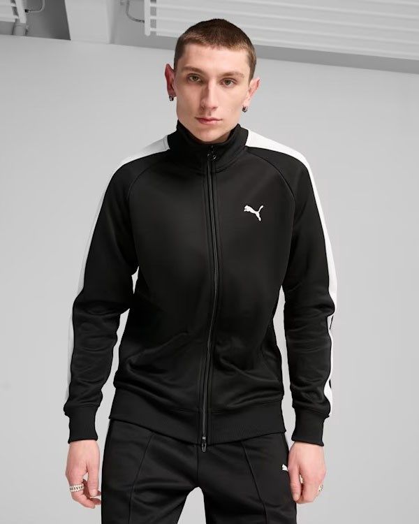 PUMA - FELPA UOMO NERA  E BIANCA T7 ALWAYS ON TRACK, 629587-01
