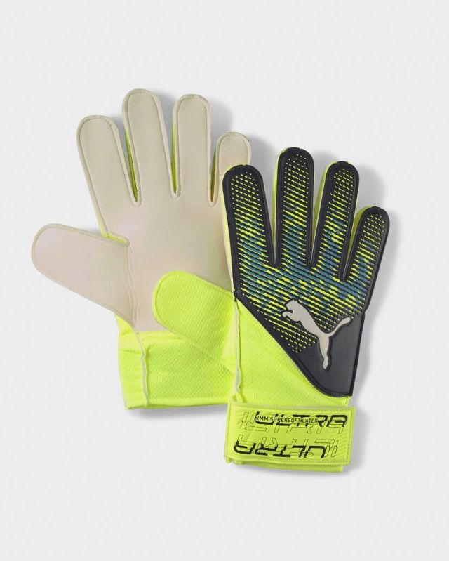 PUMA - Guanti da portiere gialli e blu bambino con cinturino regolabile - ULTRA GRIP 4 RC