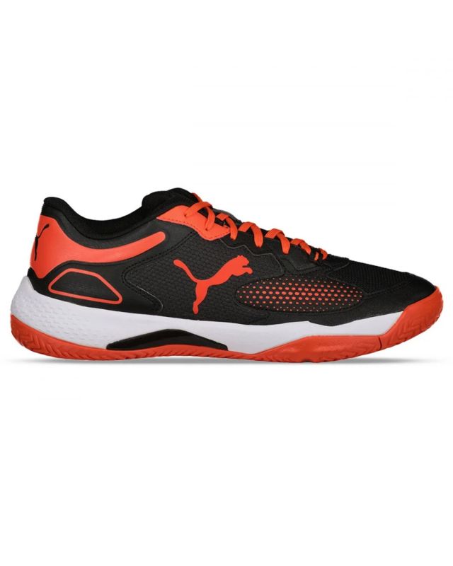 PUMA - Scarpa da padel da uomo nera e arancione - SOLARCOURT RCT