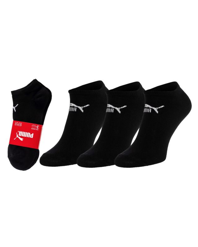 PUMA - Set 3 paia calzini fantasmino da uomo neri