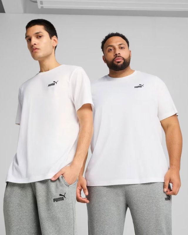 PUMA - T-SHIRT BIANCA ESSENTIAL CON LOGO PICCOLO N. 1 LOGO DA UOMO - 682534-02