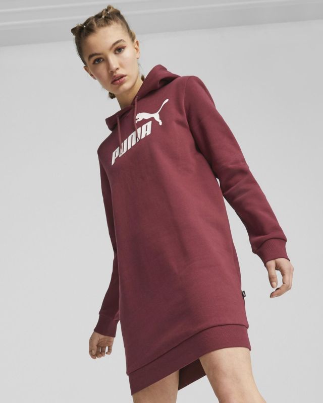 PUMA - Vestitino da donna bordeaux con cappuccio