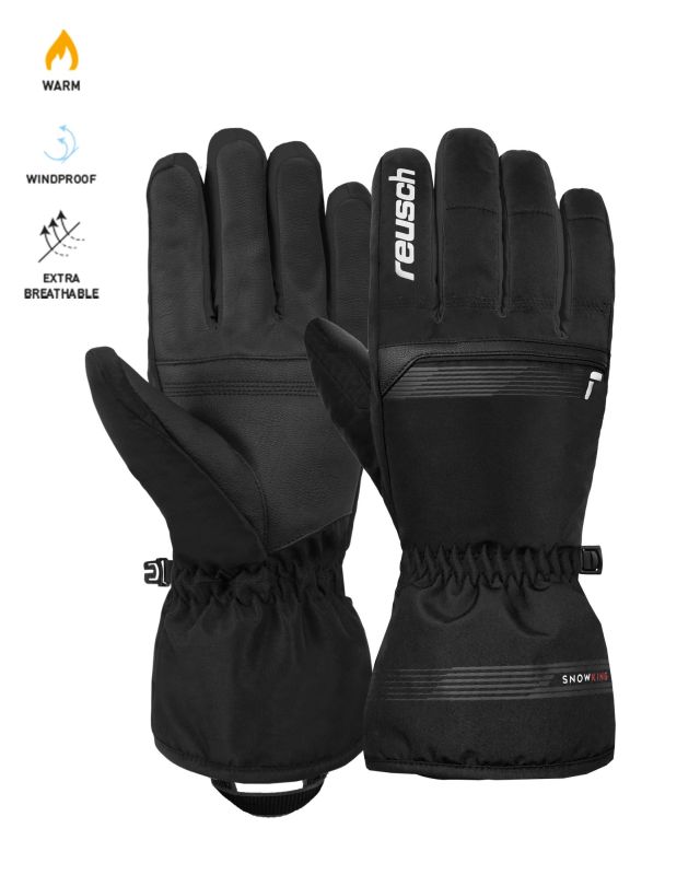 REUSCH - GUANTI DA SCI NERI DA UOMO  - KING 6401199