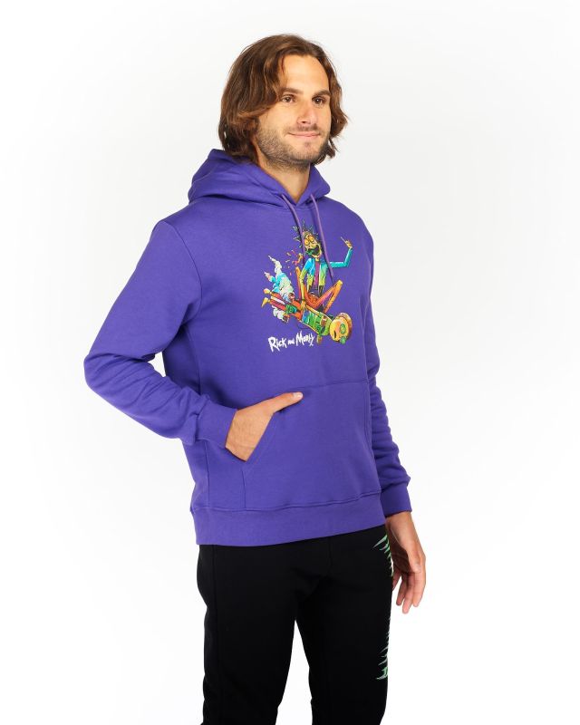 RICK AND MORTY - UOMO FELPA CON CAPPUCCIO