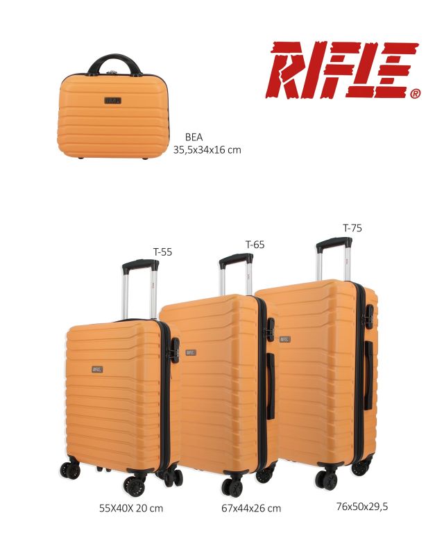 RIFLE - TROLLEY ARANCIONE IN ABS 4 RUOTE