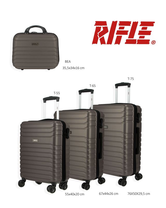 RIFLE - TROLLEY BRONZO IN ABS 4 RUOTE