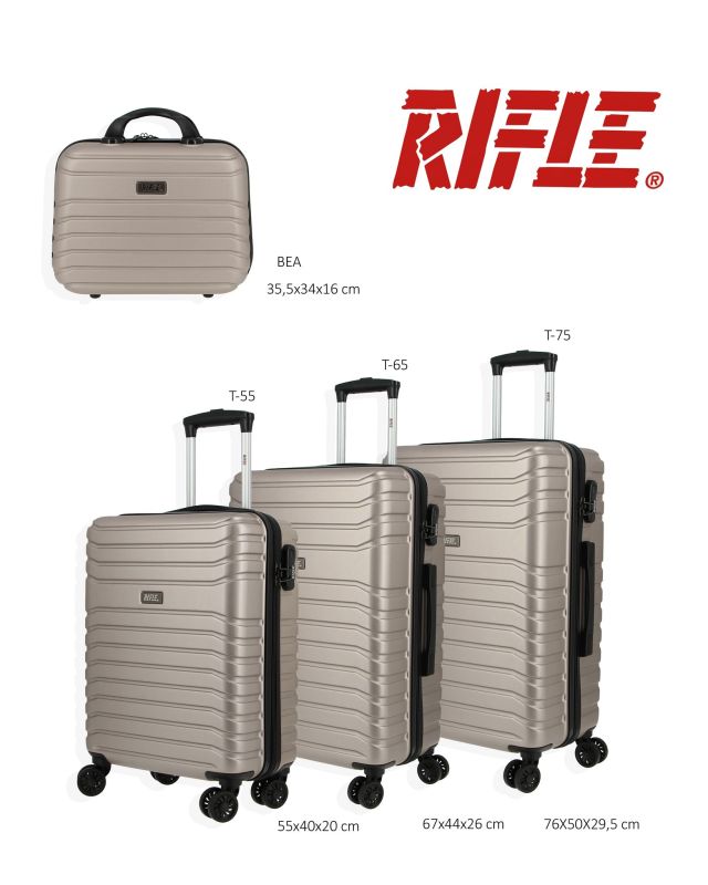 RIFLE - TROLLEY CHAMPAGNE IN ABS 4 RUOTE
