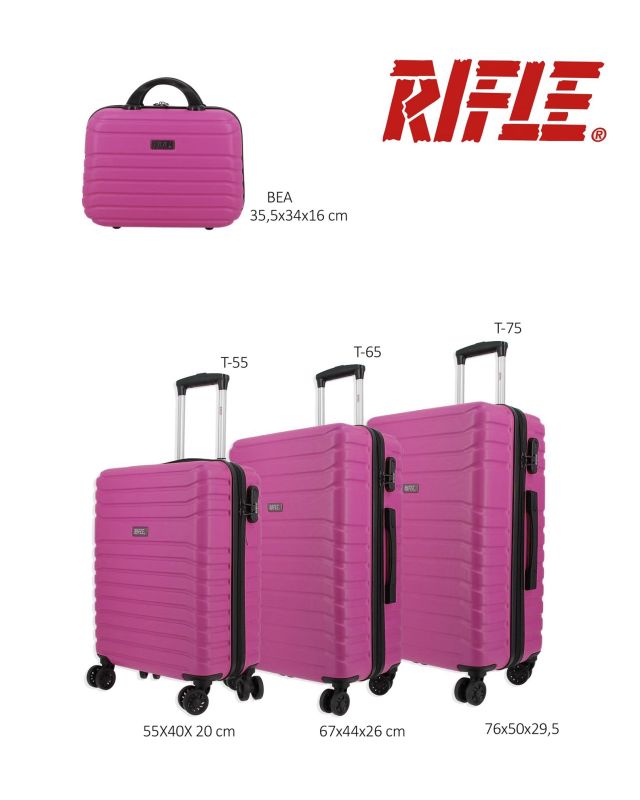 RIFLE - TROLLEY FUXIA IN ABS 4 RUOTE