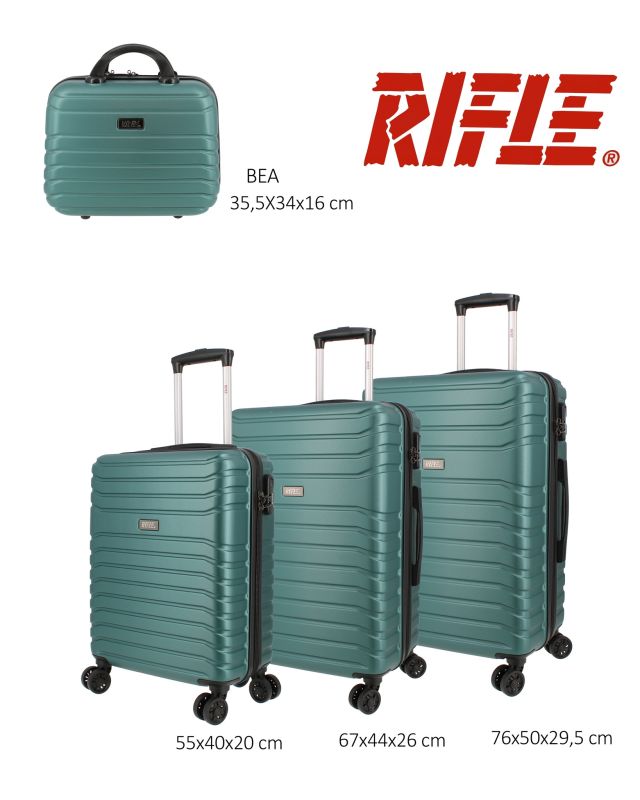 RIFLE - TROLLEY GREEN IN ABS 4 RUOTE