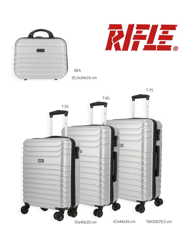 RIFLE - TROLLEY GRIGIO IN ABS 4 RUOTE