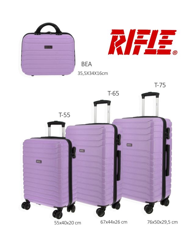 RIFLE - TROLLEY LILLA IN ABS 4 RUOTE