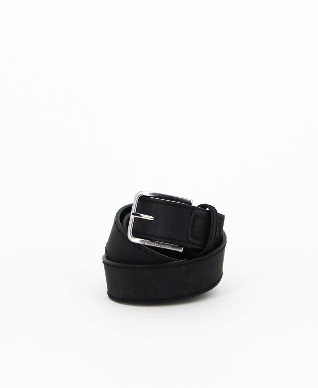 SERGIO TACCHINI - Cinta nera con fodera in VERA PELLE e fibbia senza nichel