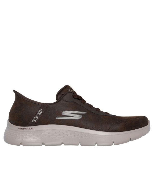 SKECHERS - GO WALK FLEX - SMOOTH MOTION - Sneakers marrone da uomo