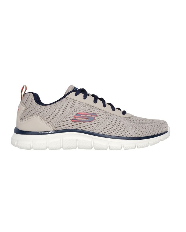 SKECHERS - TRACK - LESHUR - Sneakers taupe con dettagli blu