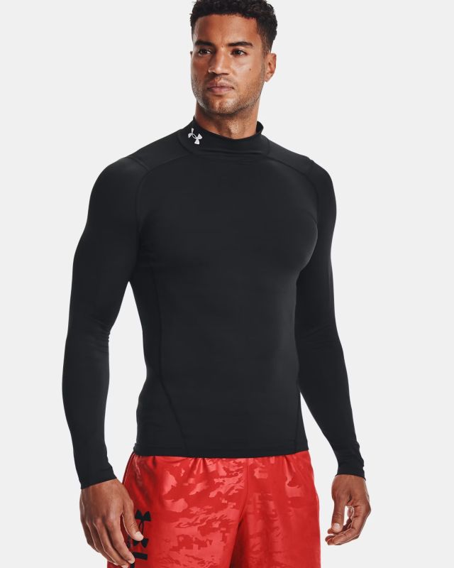 T-SHIRT ML HG ARMOUR COMP MOCK LS BLACK