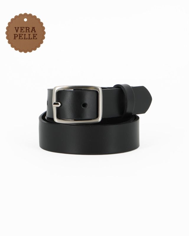 TATOO - Cinta nera in VERA PELLE da uomo - MADE IN ITALY