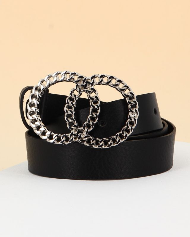 TATOO - Cinta nera in VERA PELLE, MADE IN ITALY