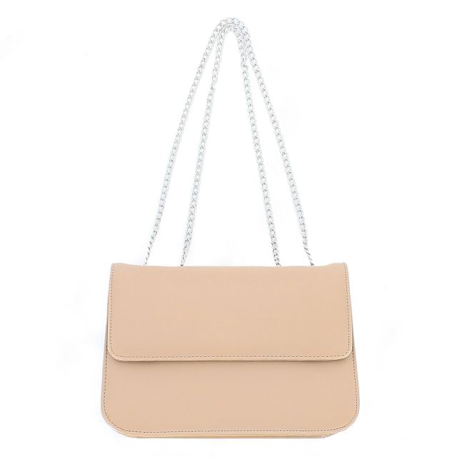 TATOO - Tracolla beige con patta, MADE IN ITALY