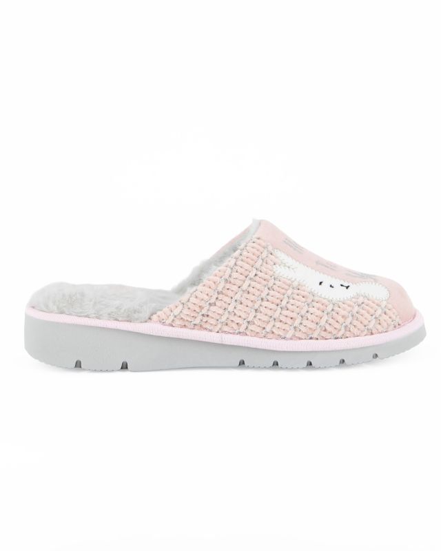 TIGLIO - Pantofola rosa da donna con pelliccia interna, MADE IN ITALY
