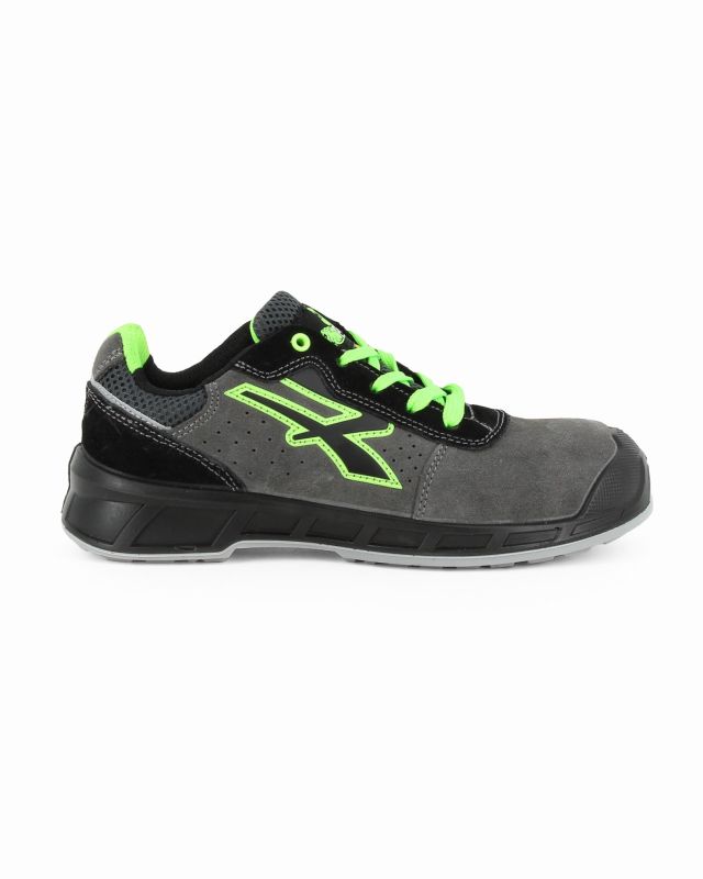 U.POWER - Scarpa antinfortunistica da uomo nera e verde modello TAYLOR