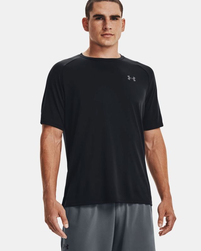 UNDER ARMOUR -T-SHIRT MEZZA MANICA TECH 2.0 SS NERA DA UOMO, 1326413_0001