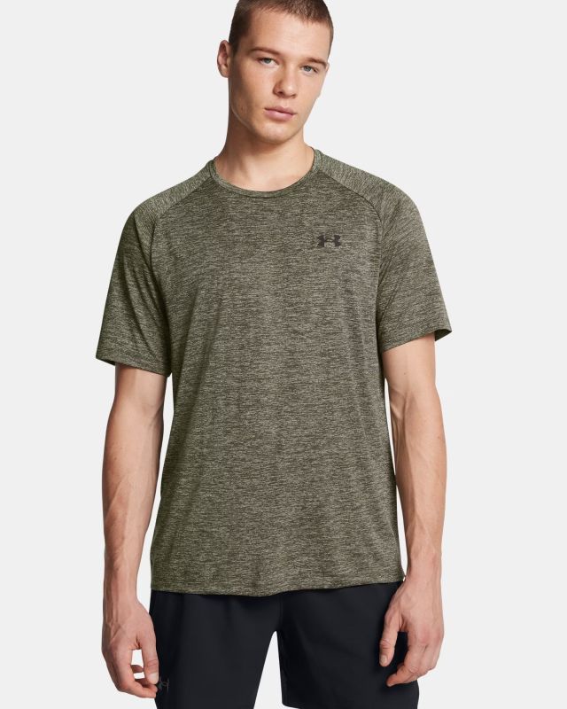 UNDER ARMOUR -T-SHIRT MEZZA MANICA TECH 2.0 SS VERDE DA UOMO, 1326413_0390