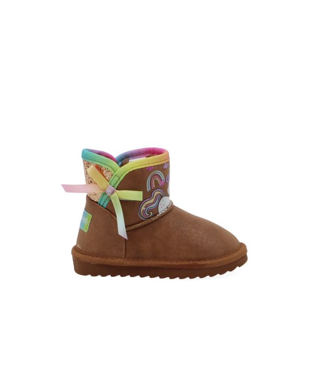 UNICORNO - Stivaletto beige con pelliccia interna