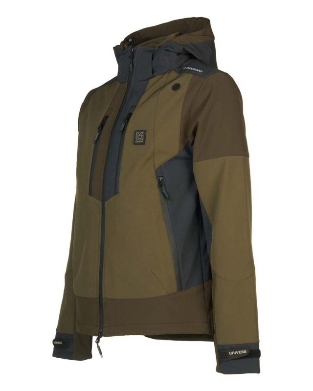 UNIVERS - GIACCA DA CACCIA STELVIO VERDE IN SOFTSHELL U-TEX