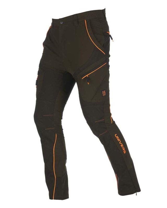 UNIVERS - Pantalone ALPI 4-WAY STRETCH verde/arancione da uomo - 92569392