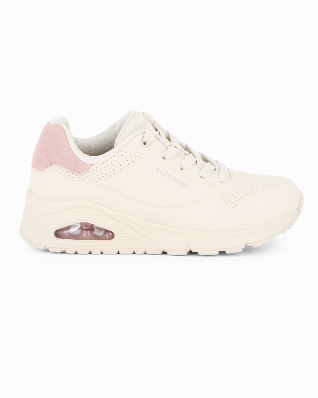 SKECHERS - UNO - POP BACK - Sneakers beige con intersuola ammortizzata ad aria visibile