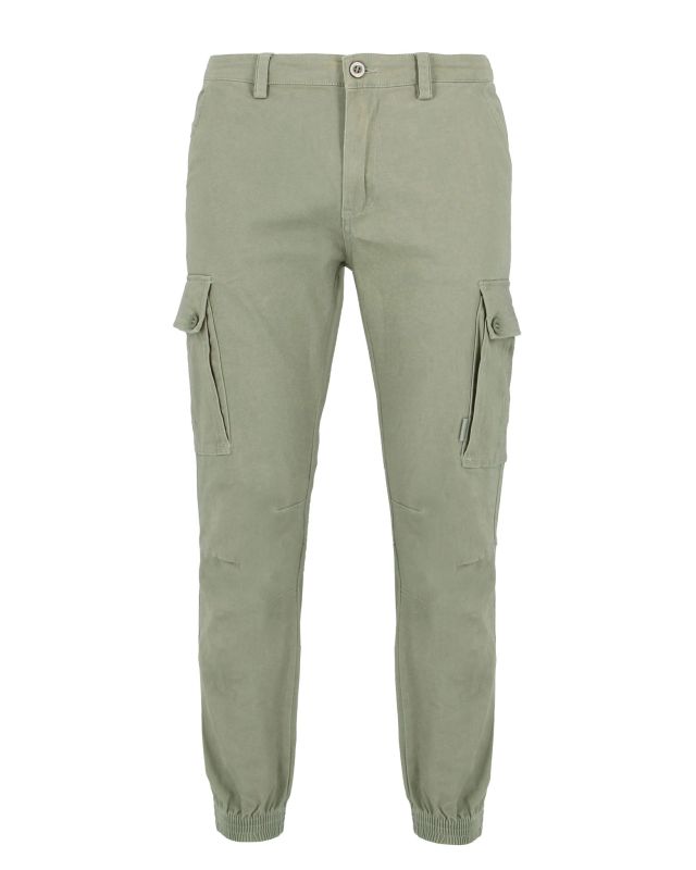D-INFINITIVE - Pantalone verde militare con tasconi