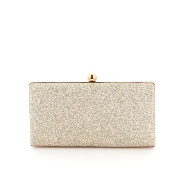 MISS GLOBO - Pochette oro glitterata con chiusura a sfera
