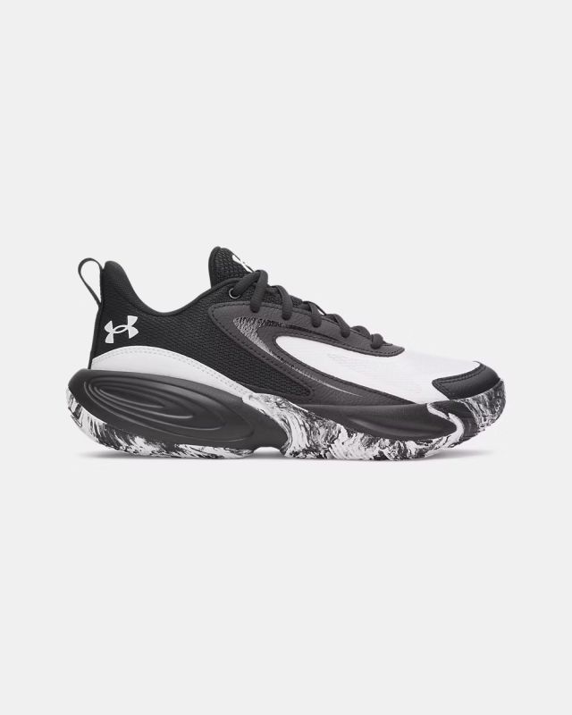 UNDER ARMOUR - SNEAKERS JUNIOR LOCKDOWN 8 GS  NERE E BIANCHE DAL 35.5 AL 40, 6009398_0001