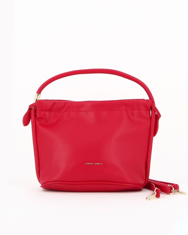 DAVID JONES - BORSA A MANO ROSSA, CHIUSURA MAGNETICA E TRACOLLA REMOVIBILE
