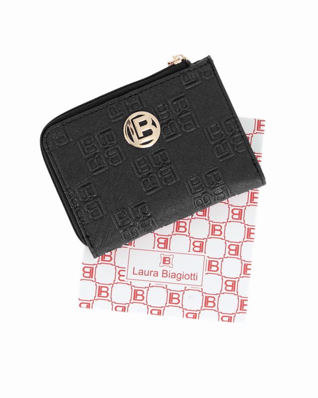 PORTAF.1ZIP C/LINGUET+DOPPIA CUCIT.+LOGO