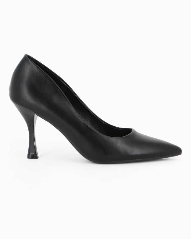 MISS GLOBO - Décolleté nera con sottopiede in VERA PELLE, tacco 8,5CM