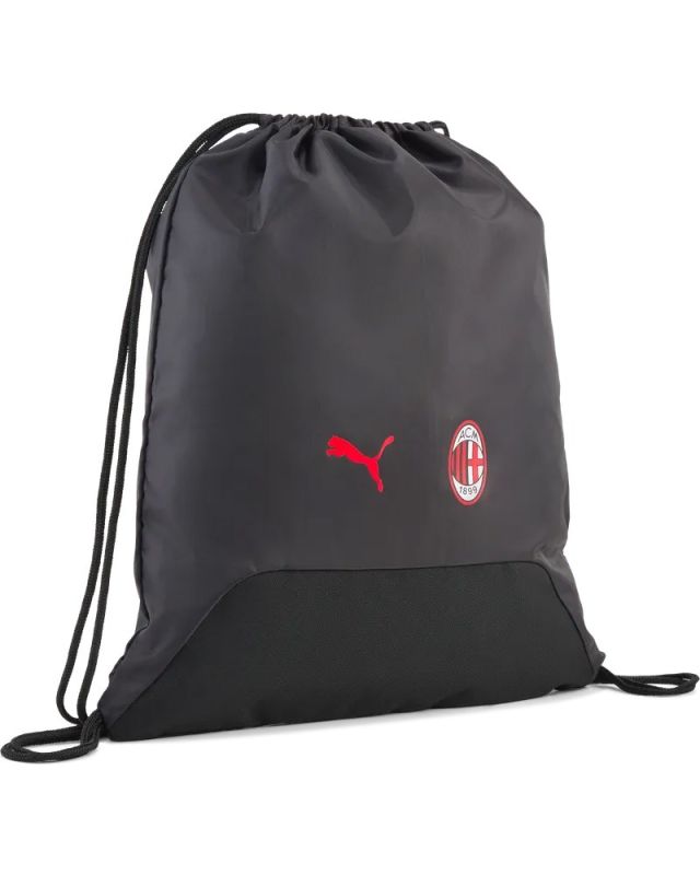 PUMA - GYMSACK ACM MILAN ESSENTIAL GRIGIO SCURO CON DETTAGLI ROSSI, 092894-01
