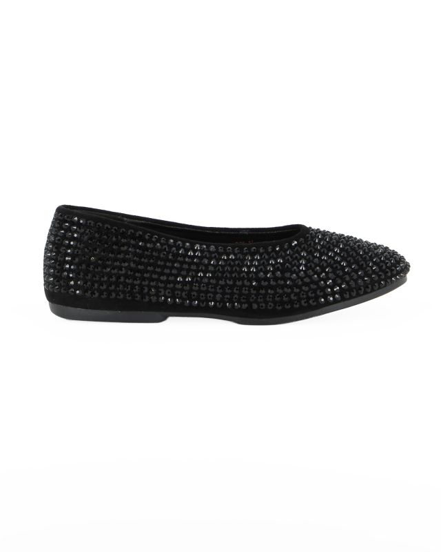 MY JEWELS - Ballerina nera rivestita di strass