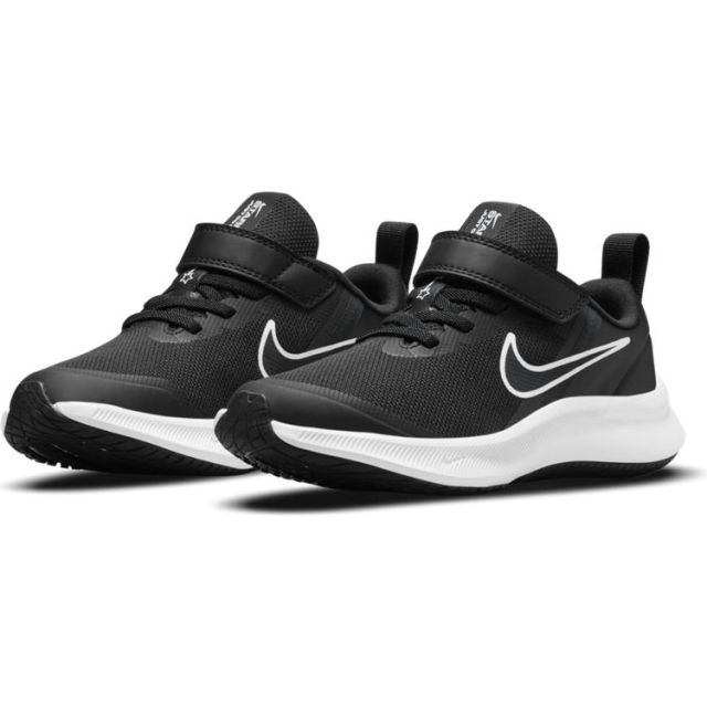 NIKE - Scarpa da bambino nera e bianca con strappo, numerata 28/35 - STAR RUNNER 3 PS
