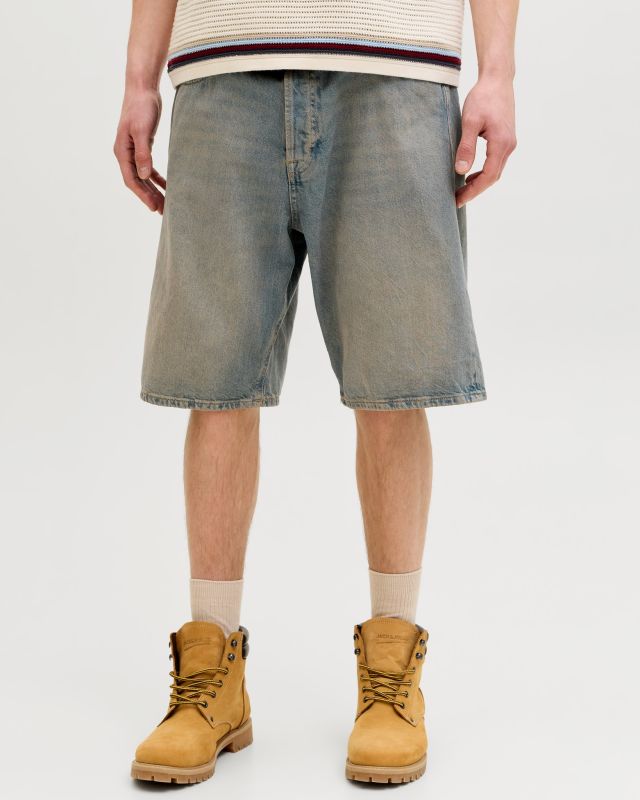 JACK & JONES - BERMUDA IN JEANS BAGGY ALEX BLUE DENIM DA UOMO