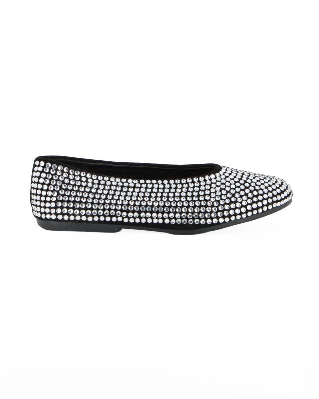 MY JEWELS - Ballerina nera rivestita di strass