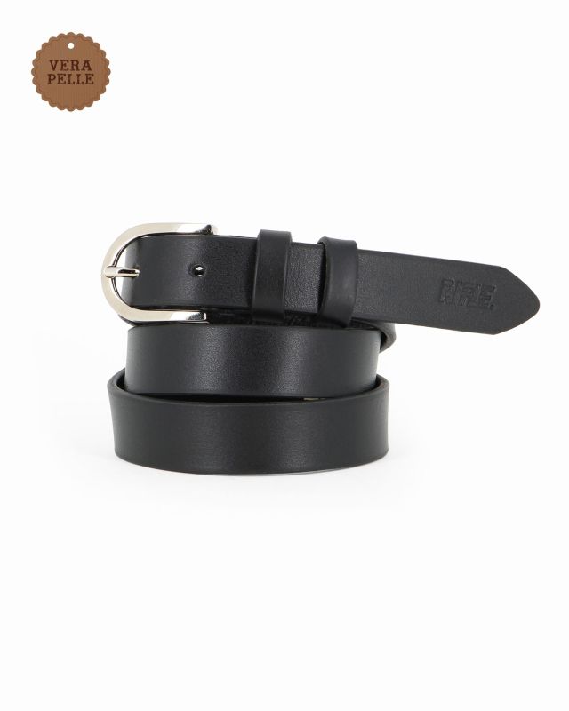 RIFLE - Cinta nera da uomo in VERA PELLE