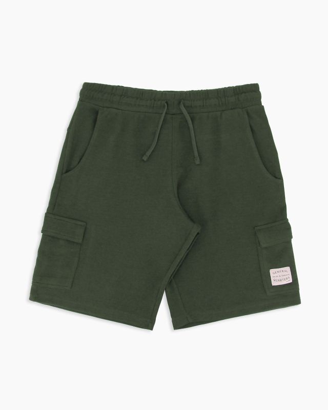 BROKER'S - Bermuda verde militare in cargo piquet