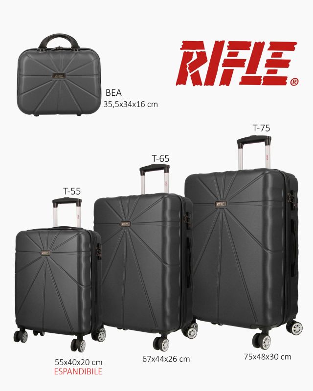 TROLLEY ABS DISEGNO EFFETTO RAGGI SOLE
