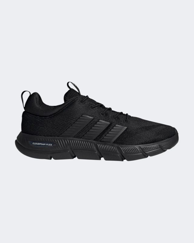 ADIDAS - SCARPA NERA CLOUDFOAM FLEX ELASTIC LACES WIDE FIT DA UOMO - HQ2548