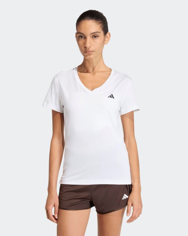 ADIDAS - T-SHIRT BIANCA PER ALLENAMENTO DA DONNA SCOLLO A V - KB9595
