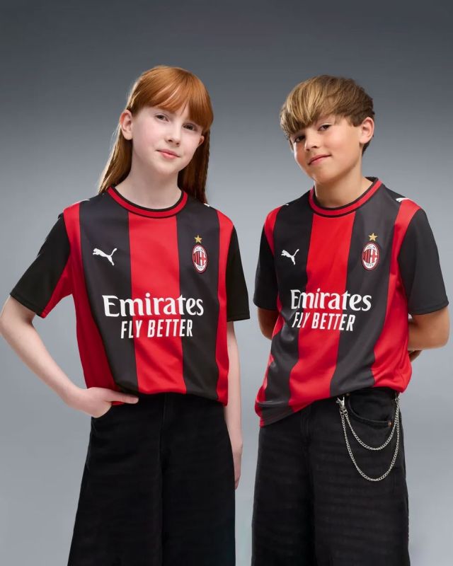 PUMA - T-SHIRT JUNIOR ( 7-16 ANNI) ACM MILAN HOME REPLICA, 784124-01